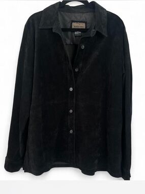 Brandon Thomas Suede Black Vintage Shirt Jacket XL